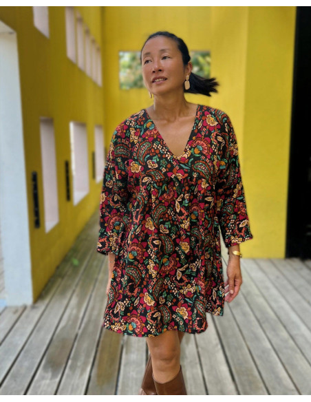 Flammierter Viskosestoff Bohémian - My Dress Made