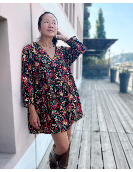 Flammierter Viskosestoff Bohémian - My Dress Made