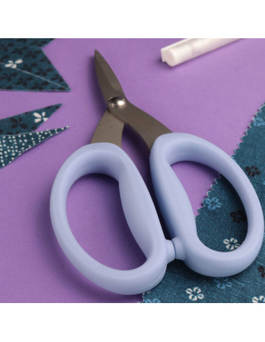 Präzisionsschere mit Mikroverzahnung und großen, flexiblen Ringen Bohin - Blau
