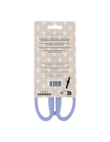 Präzisionsschere mit Mikroverzahnung und großen, flexiblen Ringen Bohin - Blau