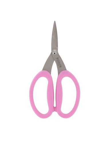 Präzisionsschere mit Mikroverzahnung und großen, weichen Ringen Bohin - Rosa