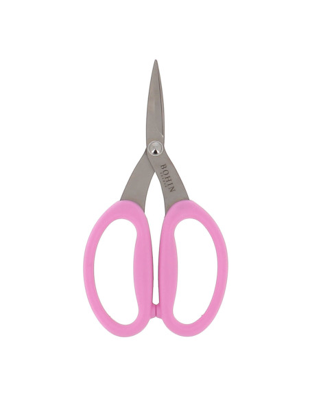 Präzisionsschere mit Mikroverzahnung und großen, weichen Ringen Bohin - Rosa