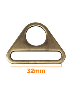 Dreieckiger Ring 32 mm - Bronze