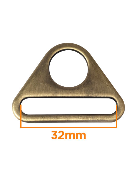 Dreieckiger Ring 32 mm - Bronze