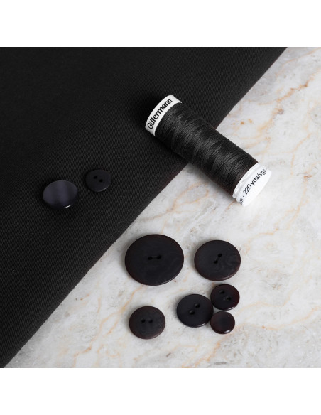 Leichter Baumwoll-Gabardine-Stoff in Schwarz - Atelier Brunette