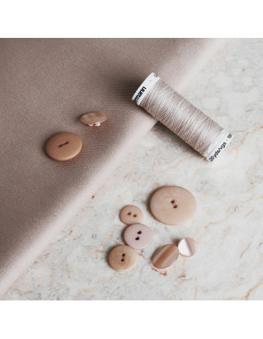 Leichter Gabardine-Stoff aus Baumwolle Sandy Sand - Atelier Brunette