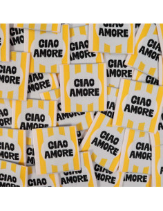 Satz von 5 gewebten Etiketten - Ciao amore