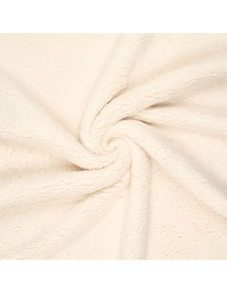 Sherpa-Stoff - Creme