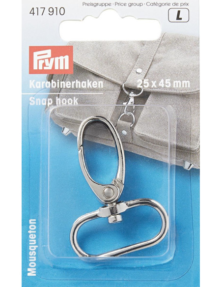 Metallkarabiner 25 x 45 mm - Silber