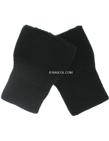 2er-Set gestrickte Handgelenkwärmer - Schwarz