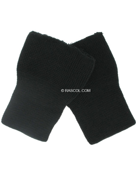 2er-Set gestrickte Handgelenkwärmer - Schwarz