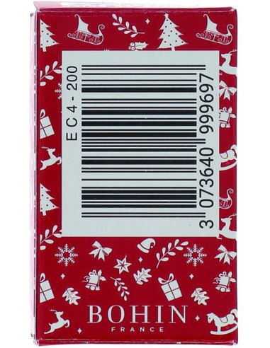 Schachtel mit 200 extra-feinen roten Weihnachtsnadeln Bohin
