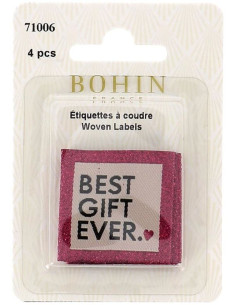 Set von 4 Aufnähetiketten - Bestes Geschenk aller Zeiten 2