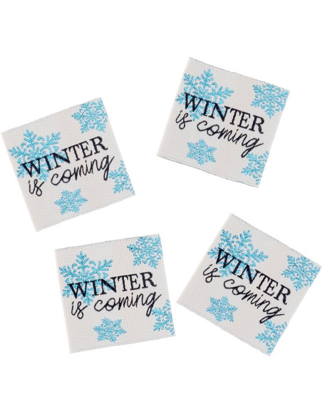 Set aus 4 Aufnähern zum Annähen - Winter is coming