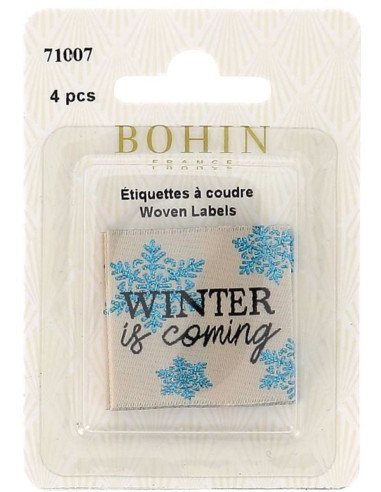 Set aus 4 Aufnähern zum Annähen - Winter is coming