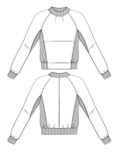 Sweatshirt-Schnittmuster Ressac - Maison Fauve