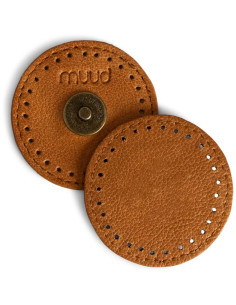Magnetverschluss zum Annähen aus Leder Muud Frida - Whisky 2