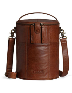 Leder-Aufbewahrungstasche für Strickarbeiten Muud Saturn XL - Rich Brown 2