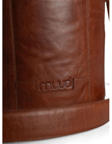Leder-Aufbewahrungstasche für Strickarbeiten Muud Saturn XL - Rich Brown