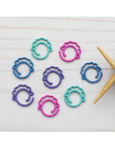 Set mit 8 offenen Maschenmarkierern - Buntes Schaf