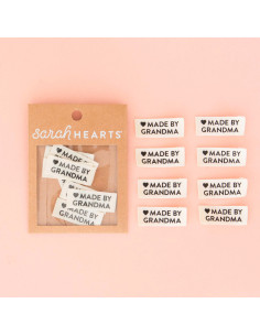 Set von 8 gewebten Etiketten - Made by Grandma 2