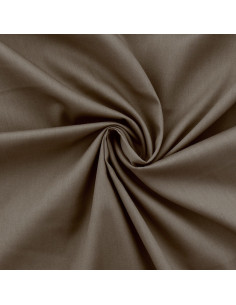 Baumwoll-Popeline-Stoff - Taupe