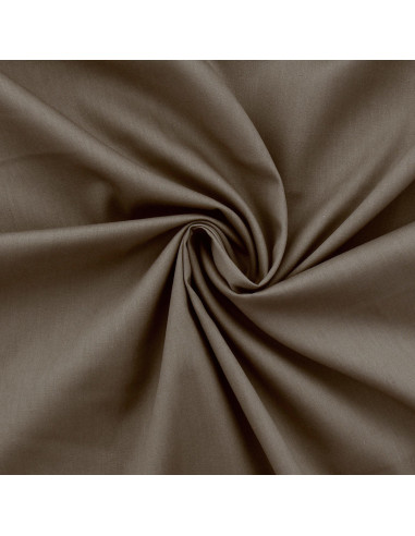 Baumwoll-Popeline-Stoff - Taupe