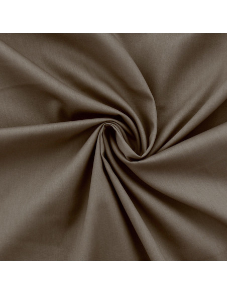 Baumwoll-Popeline-Stoff - Taupe