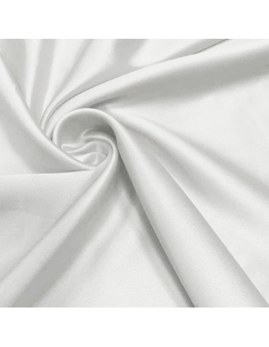 Elastischer Satin-Stoff - Cremeweiß