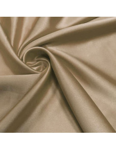 Elastischer Satin-Stoff - Beige