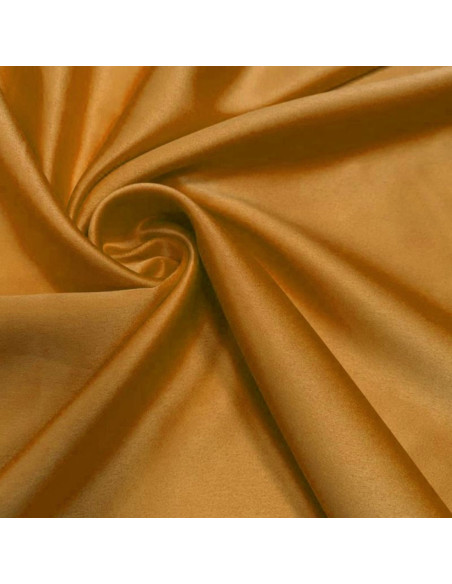 Dehnbarer Satin-Stoff - Ocker