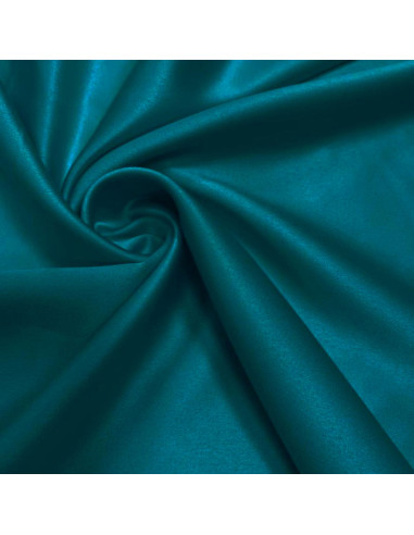 Elastischer Satinstoff - Petrolblau