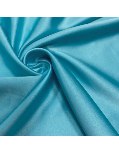 Elastischer Satin-Stoff - Türkisblau