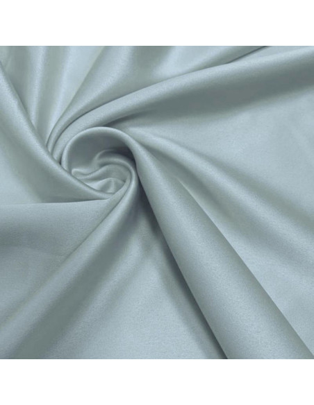 Elastischer Satin-Stoff - Perlgrau