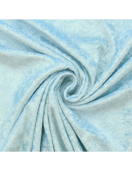 Pannesamtstoffe - Babyblau