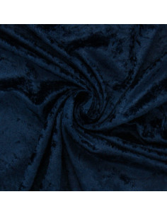 Pannesamtstoffe - Marineblau