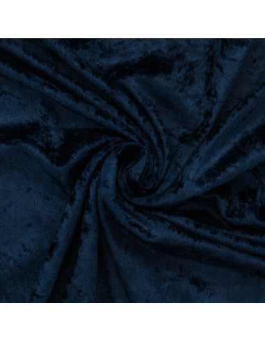 Pannesamtstoffe - Marineblau