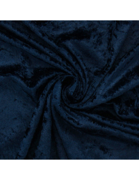 Pannesamtstoffe - Marineblau