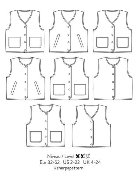 Sherpa-Westenmuster - Atelier Scämmit