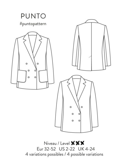 Punto-Jackenmuster - Atelier Scämmit