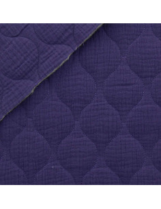 Gesteppter Double-Gauze-Stoff Wave - Violett