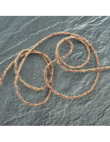 Runde Jute-Lurex-Flechtung - Rot