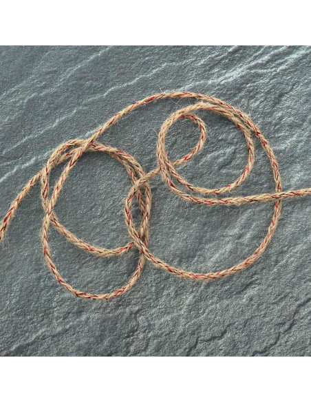 Runde Jute-Lurex-Flechtung - Rot