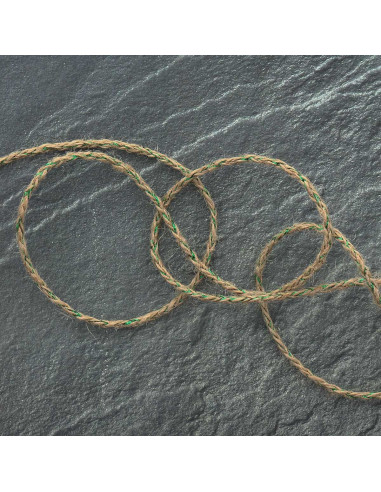 Runde Jute-Lurex-Flechtung - Grün
