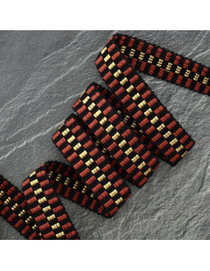 Lurex-Karoband - Rostfarbe