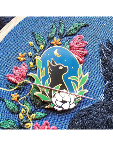 Magnetische Nadelhalter - Schwarze Katze