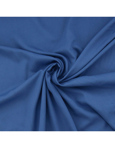 Viskose-Popeline-Stoff - Blau