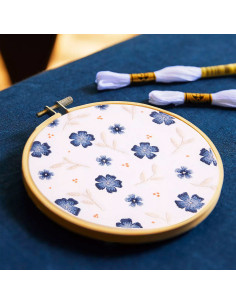 Stickset - Blaue Blumen