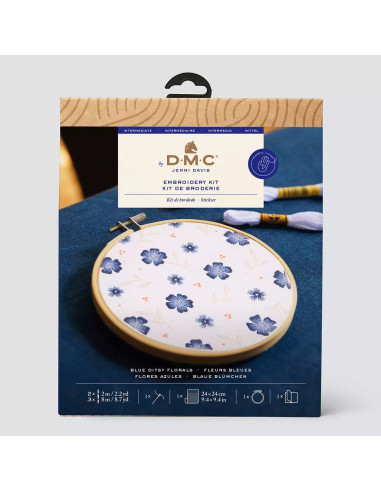 Stickset - Blaue Blumen