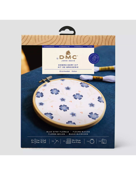 Stickset - Blaue Blumen
